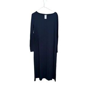 Kowtow Navy Long Sleeve Cotton Dress